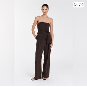 dissh zendaya pants in bitter choc - size 6